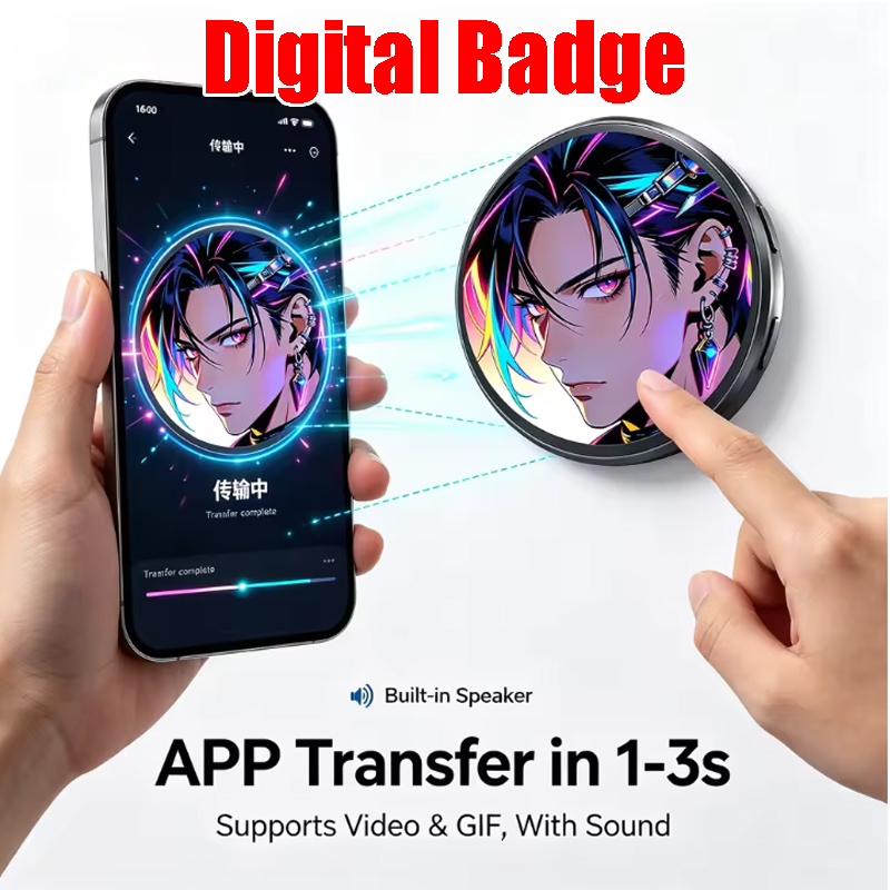 Tech Accessories Photo - Broche Digital HD com Tela Sensível