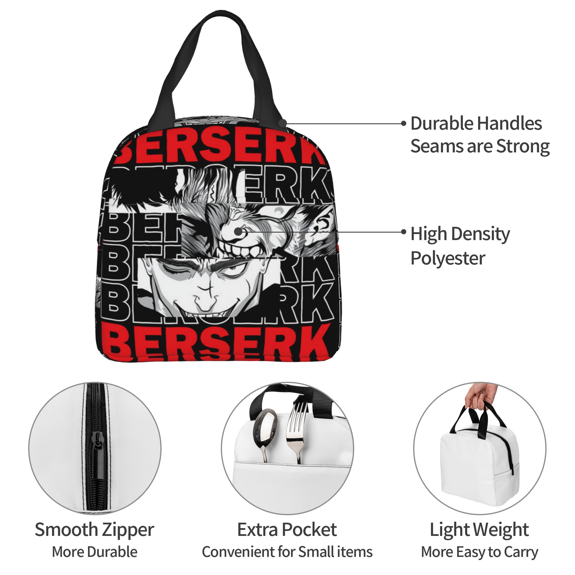 Tech Accessories Organizer - Bolsa térmica para almoço B-Berserks, com