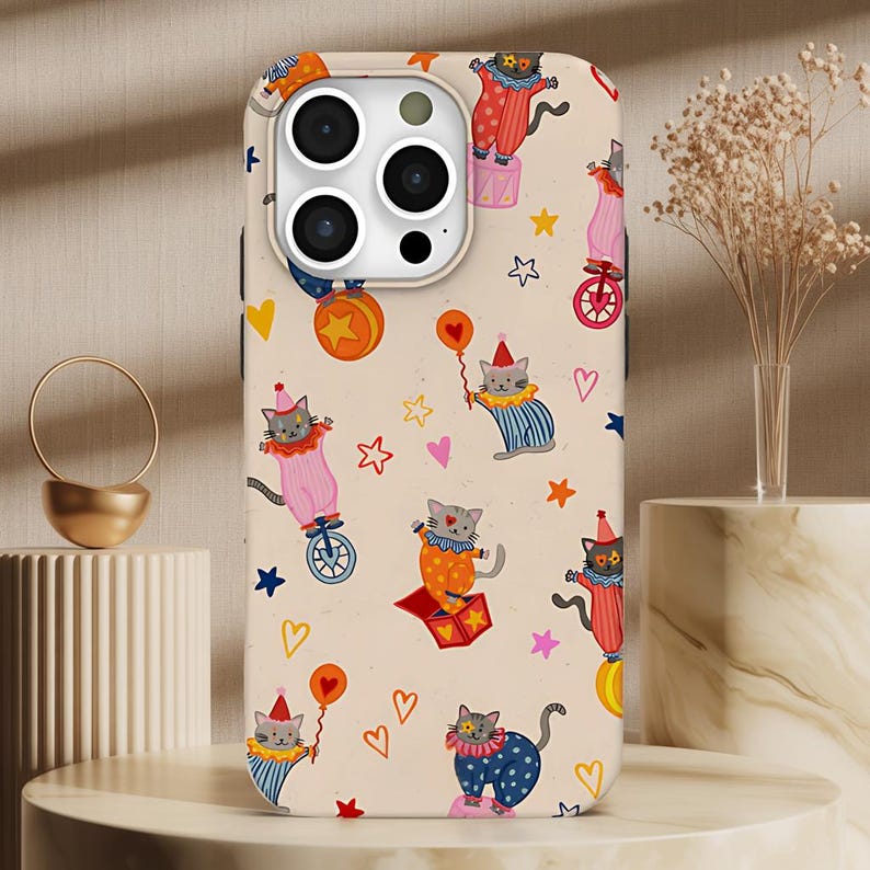 Tech Accessories Iphone - Capa de Celular Gato Palhaço de
